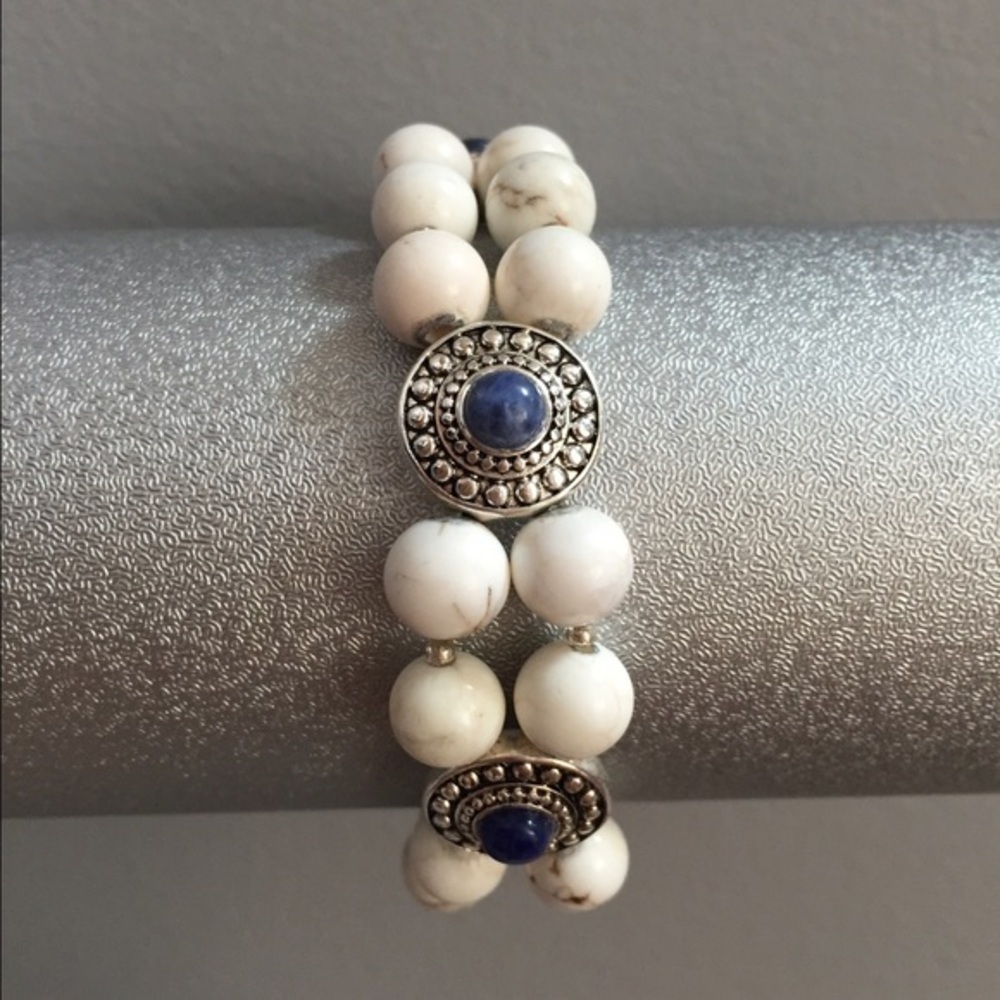 Magnesite double strand bracelet
